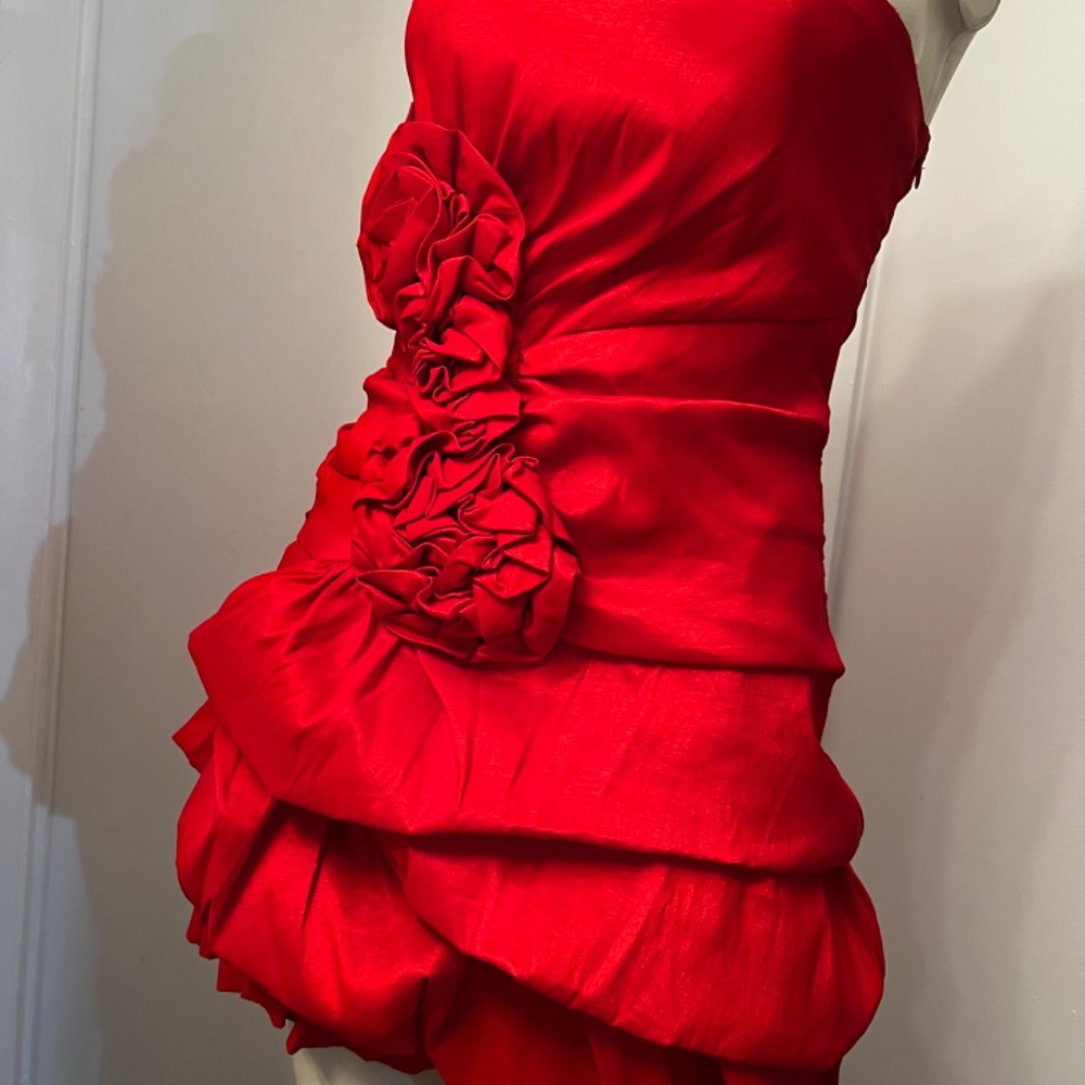 Forever 21 Red Ruched Strapless Bodycon Mini - Picture 11 of 15
